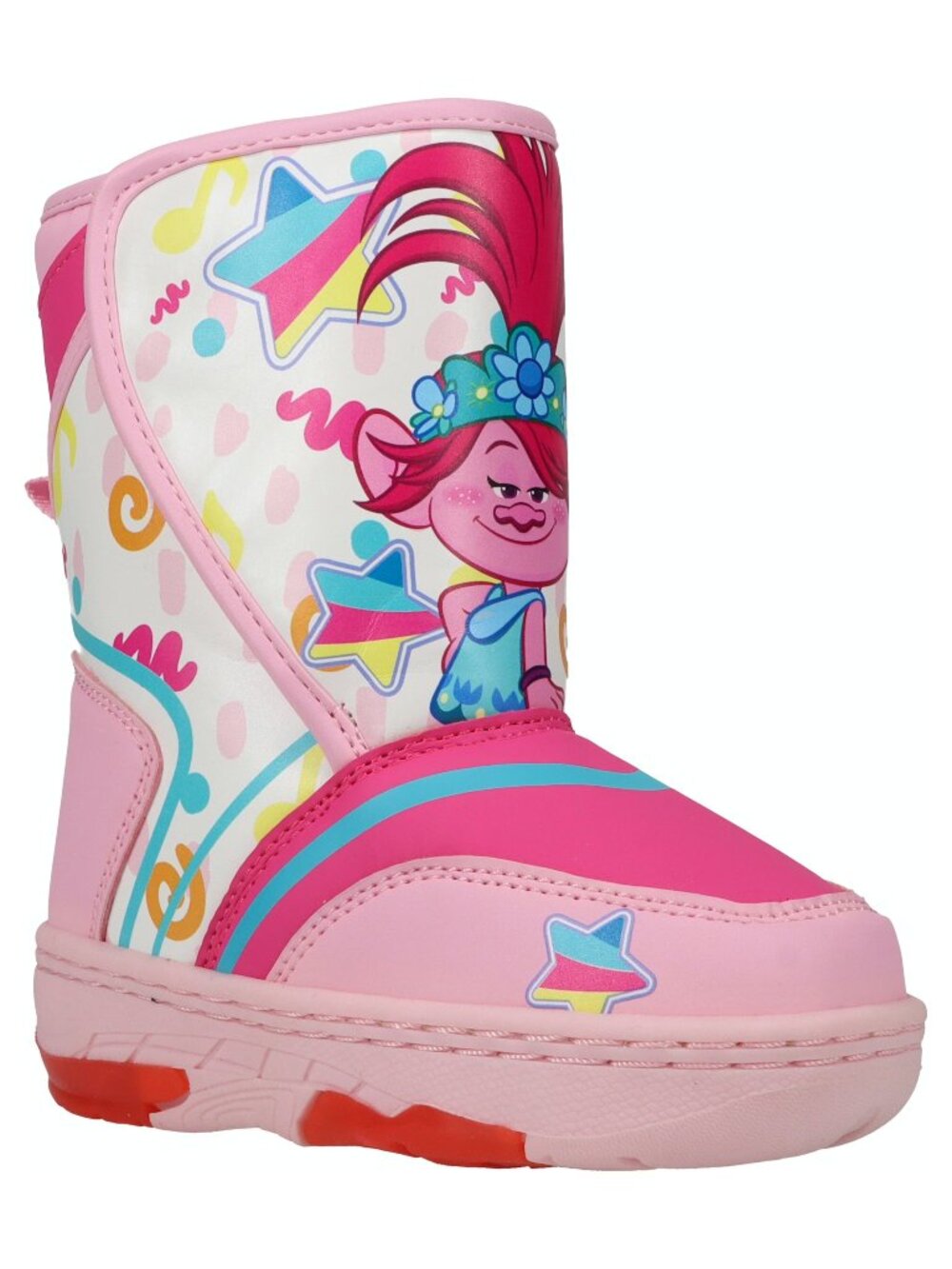 Toddler Girls Snow Boots Size 7 Trolls Light Up Poppy